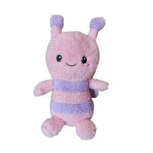 Hobby Lobby Pink Bee‎ Butterfly Plush Stuffed Animal Purple Rainbow Wings 12"